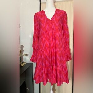 Pomander Place Vibrant Pink and Red Dress